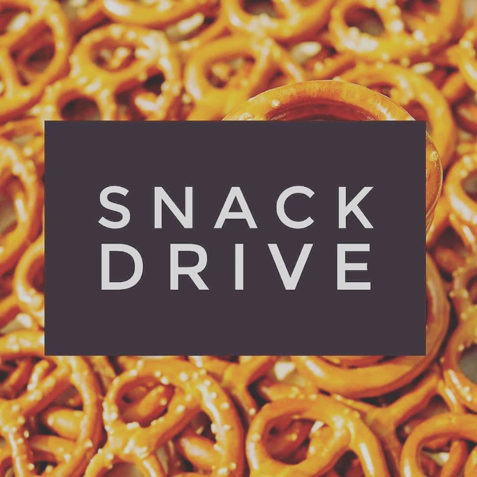 image of snacks with the words Snack Drive